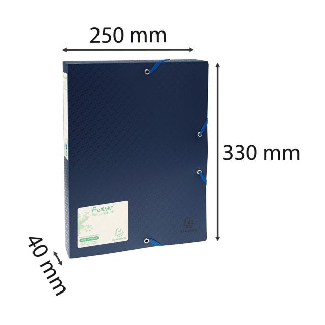 Mapa PP reciclat Exacompta Forever, A4, 350 coli, bleumarin