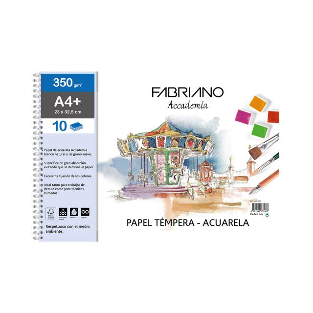 Bloc tempera Fabriano, 23x32 cm, 350g, 10 file