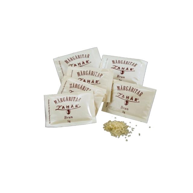 Zahar brun Margaritar, 5g x 200 pliculete/cutie