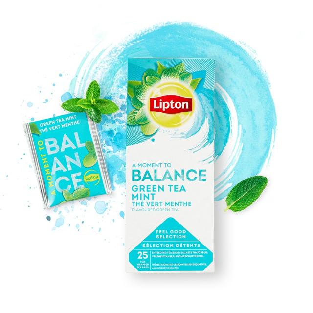 Ceai verde, Lipton Classic, Menta, 25 plicuri