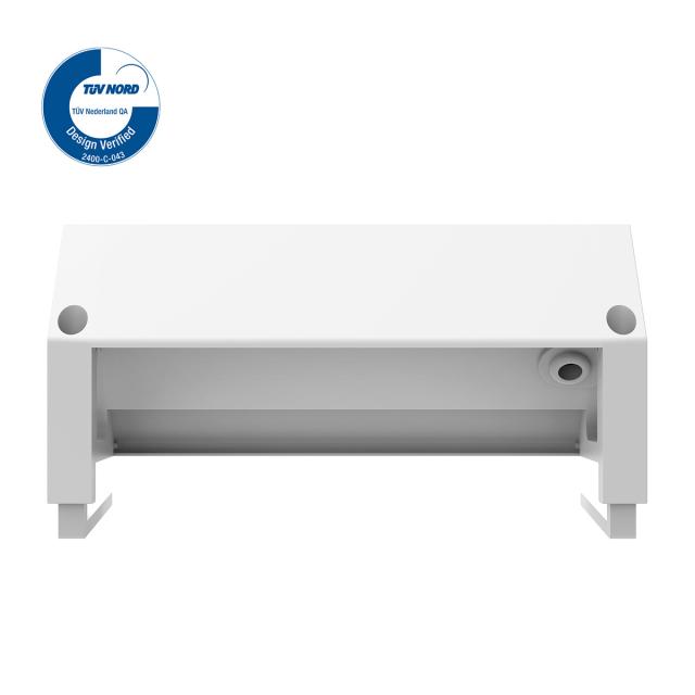 Priza birou fara gaurire blat Fellowes Desk Up 2x230V USB A+C, alb
