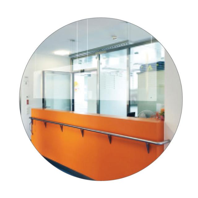 Perete protectie plexiglas, cu prindere in tavan, 150 x 100 cm