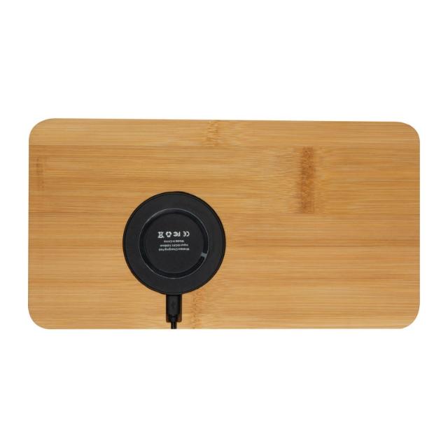 Desk pad bambus cu incarcare wireless