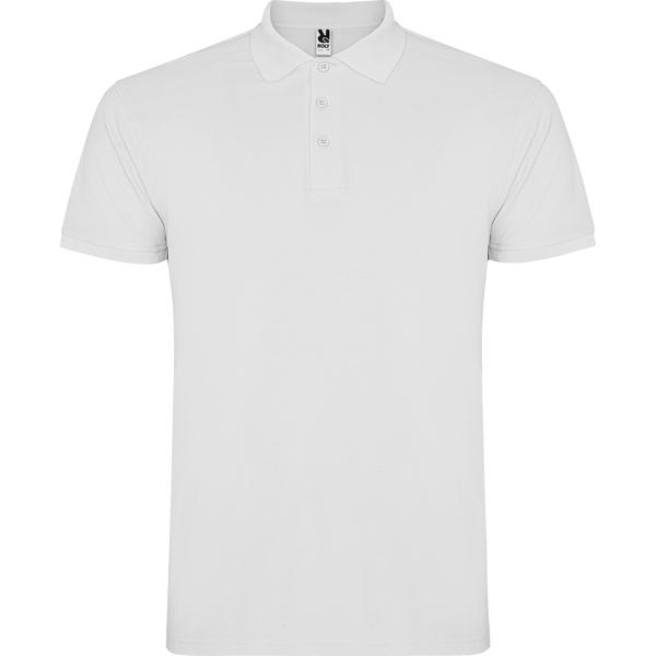 Tricou polo barbat Star, alb, marimea M