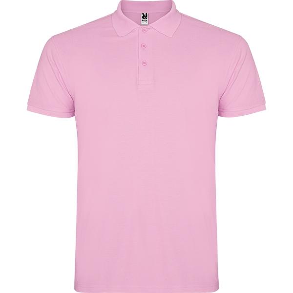 Tricou polo barbat Star, roz pal, marimea XXL