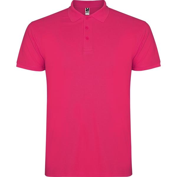 Tricou polo barbat Star, roz intens, marimea M