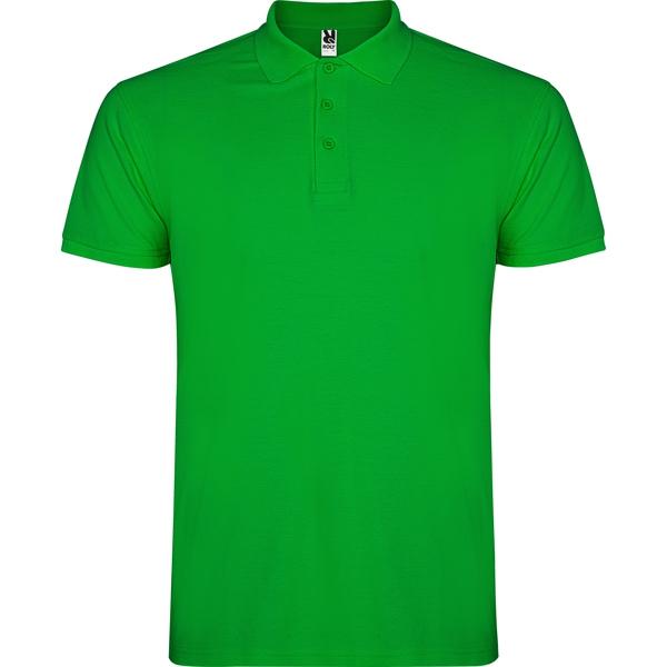 Tricou polo barbat Star, verde iarba, marimea XXL
