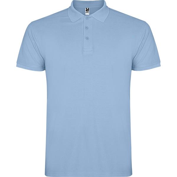 Tricou polo barbat Star, albastru deschis, marimea XXL