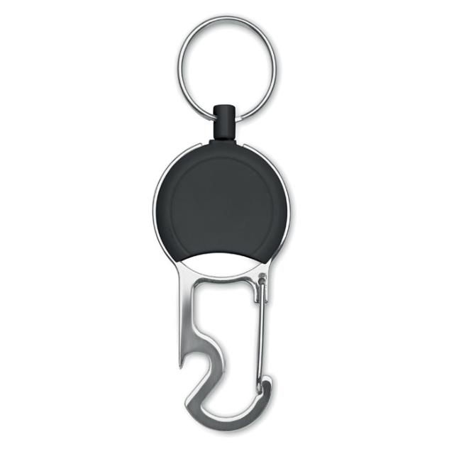 Suport retractabil ecuson, negru