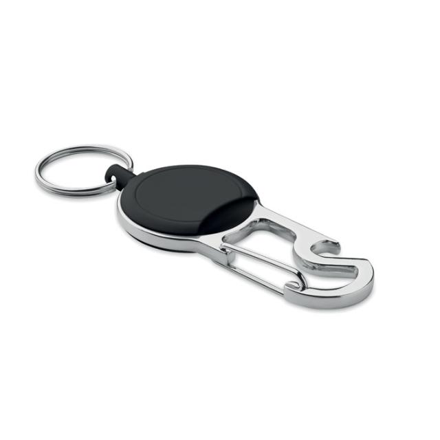 Suport retractabil ecuson, negru