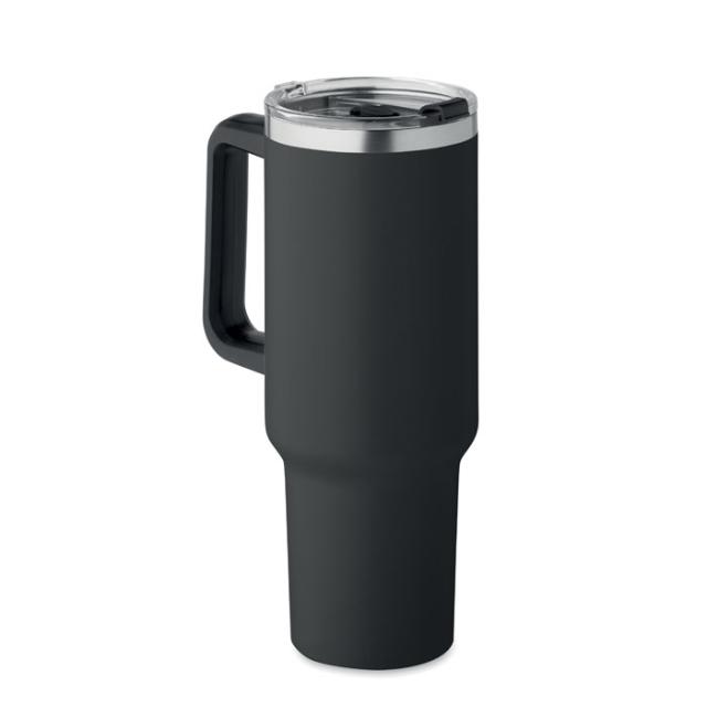 Termos Suma, perete dublu, otel inoxidabil, 1200 ml, negru