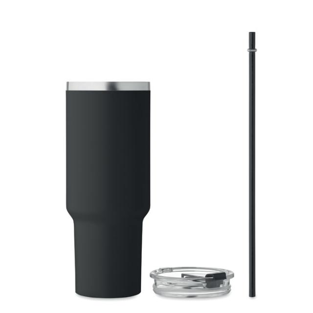Termos Suma, perete dublu, otel inoxidabil, 1200 ml, negru