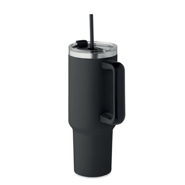Termos Suma, perete dublu, otel inoxidabil, 1200 ml, negru