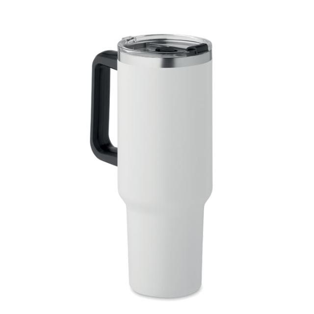 Termos Suma, perete dublu, otel inoxidabil, 1200 ml, alb