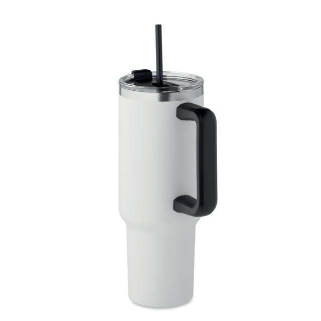 Termos Suma, perete dublu, otel inoxidabil, 1200 ml, alb