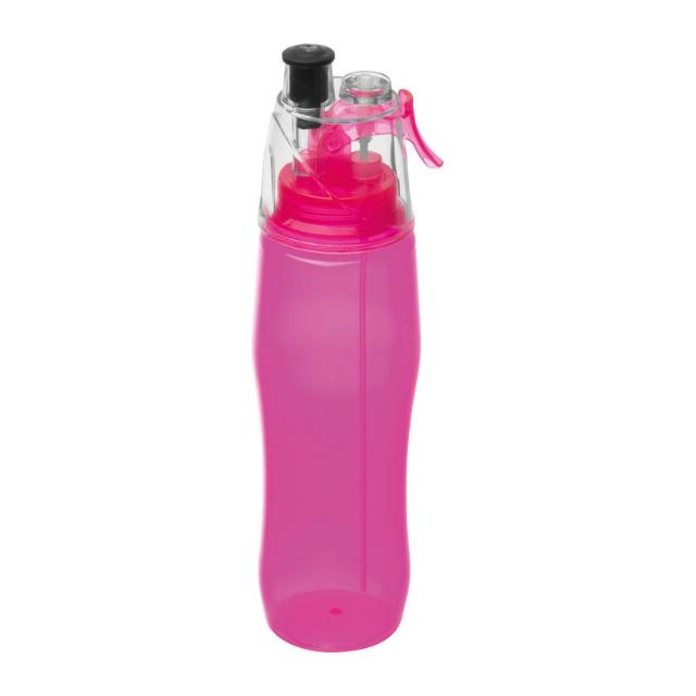 Sticla sport, 700 ml, functie pulverizare, capac blocabil, roz