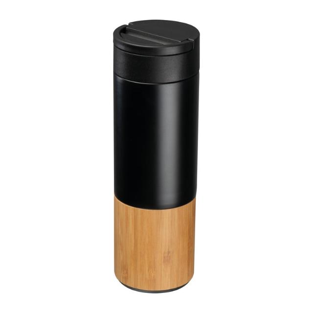 Termos cu vacuum din cupru, baza bambus, 500 ml