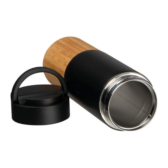 Termos cu vacuum din cupru, baza bambus, 500 ml
