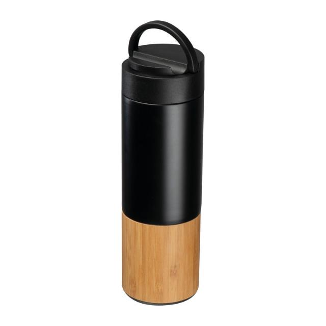 Termos cu vacuum din cupru, baza bambus, 500 ml
