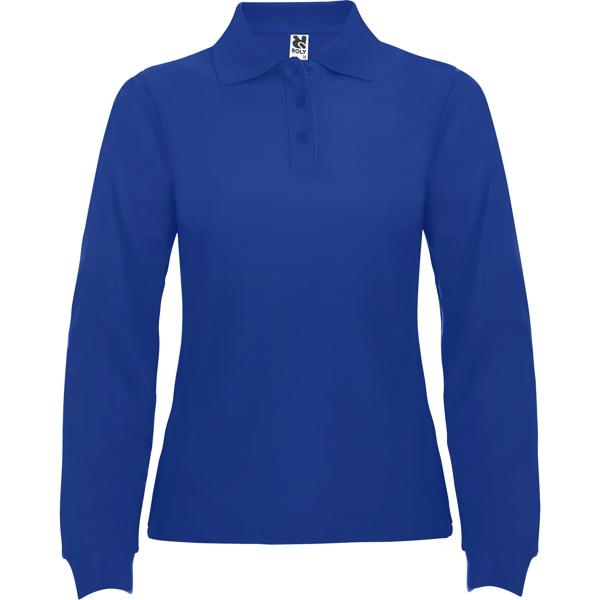 Tricou polo maneca lunga dama Estrella, albastru royal, marimea S