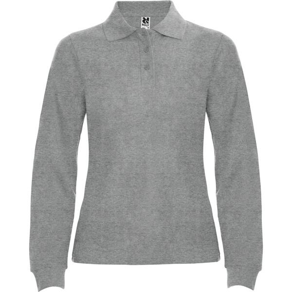 Tricou polo maneca lunga dama Estrella, gri, marimea M