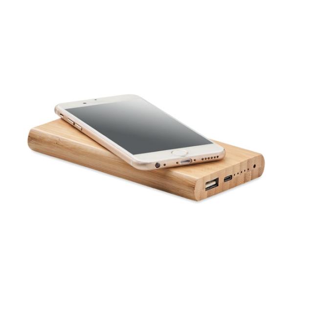 Powerbank bambus, 6000 mAh