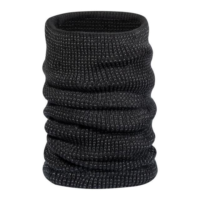 Fular tubular reflectorizant, acril si poliester, negru