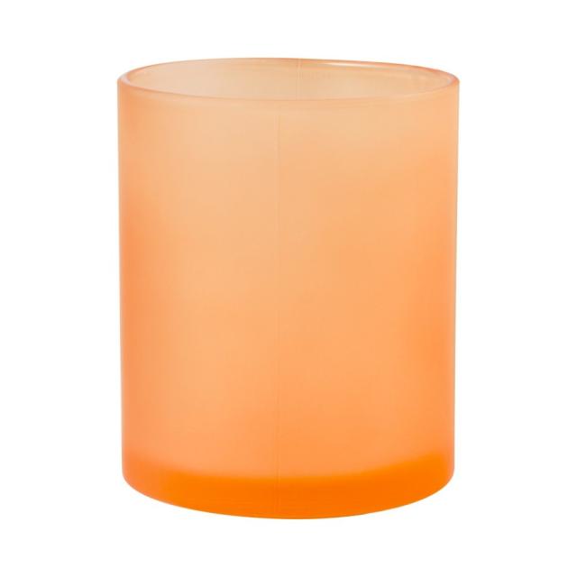 Cana din sticla colorata mata, 350 ml, portocaliu