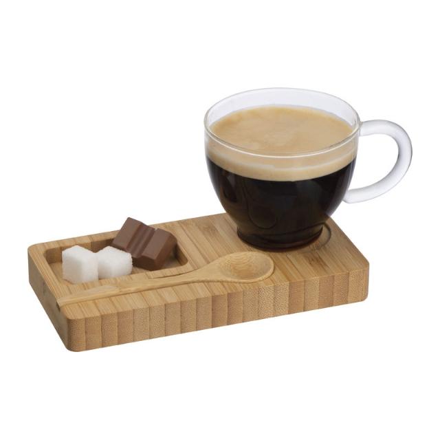 Set espresso din bambus