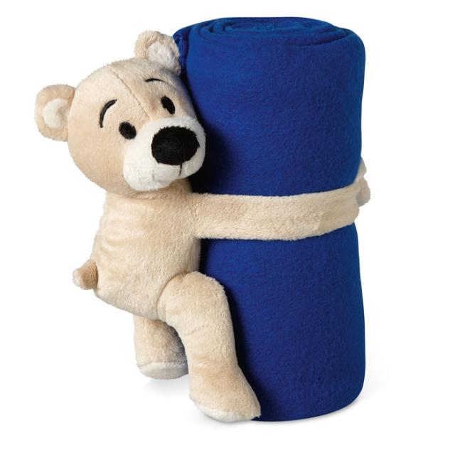 Patura polar cu ursulet Manta, albastru