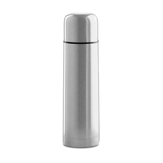 Termos otel inoxidabil, perete dublu, vidat, 500 ml, argintiu mat