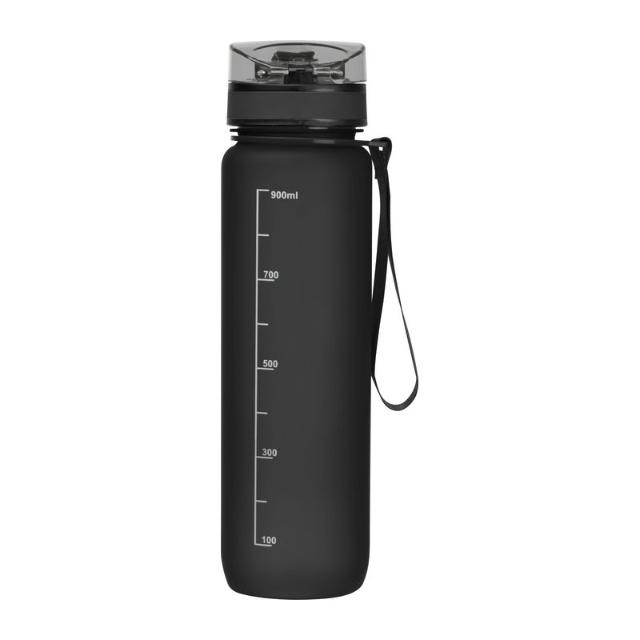Sticla sport din tritan, 1 L, capac antiscurgere, negru