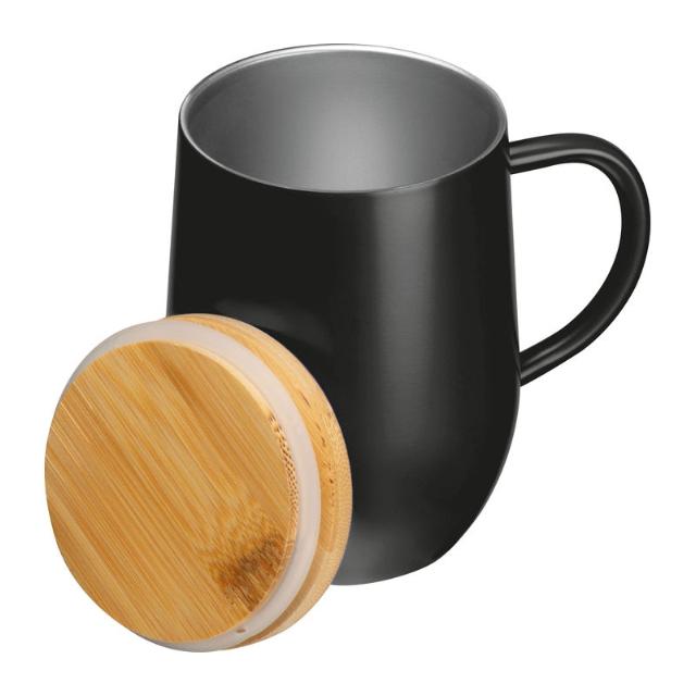 Cana din otel inoxidabil, 300 ml, negru
