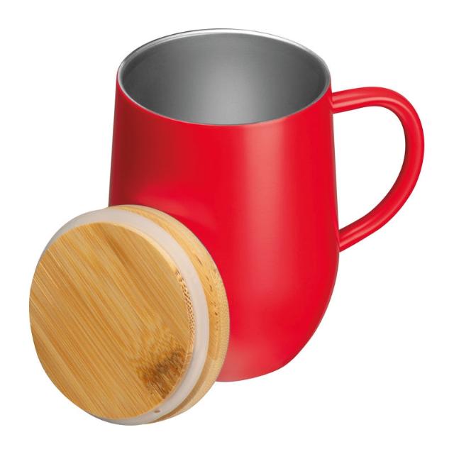 Cana din otel inoxidabil, 300 ml, rosu