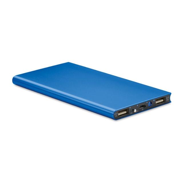 Baterie externa, 8000 mAh, Powerflat, albastru regal