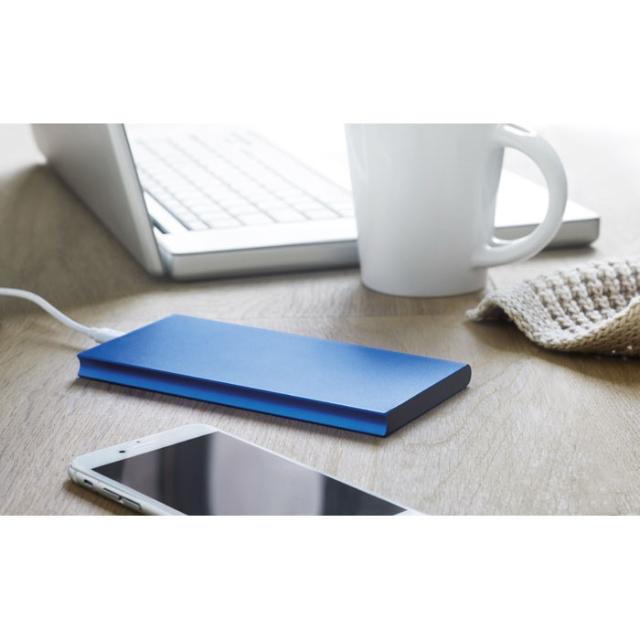 Baterie externa, 8000 mAh, Powerflat, albastru regal