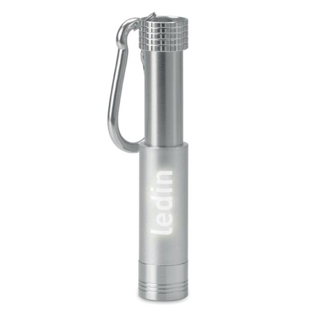 Breloc din aluminiu si ABS, cu lanterna, Pop Light