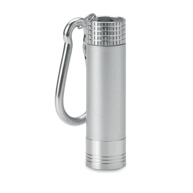 Breloc din aluminiu si ABS, cu lanterna, Pop Light