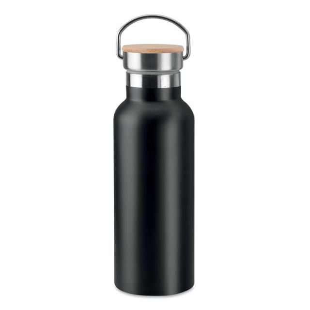 Termos dublu, 500 ml, infuzor, Helsinki, negru