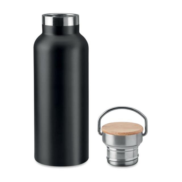 Termos dublu, 500 ml, infuzor, Helsinki, negru