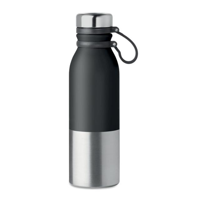 Sticla perete dublu, 600 ml, Iceland, negru