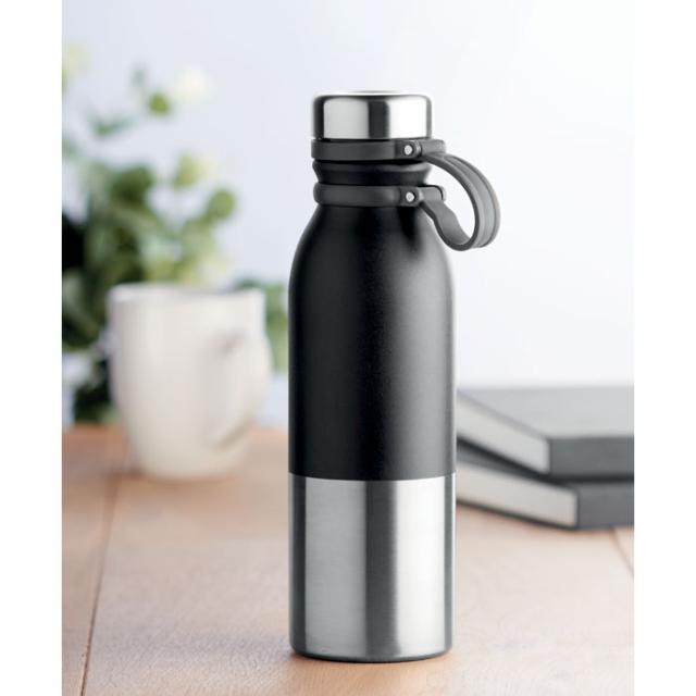 Sticla perete dublu, 600 ml, Iceland, negru