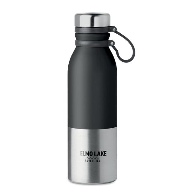 Sticla perete dublu, 600 ml, Iceland, negru