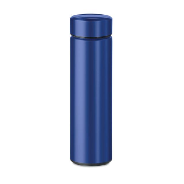 Termos inox perete dublu cu infuzor ceai, 425 ml, albastru