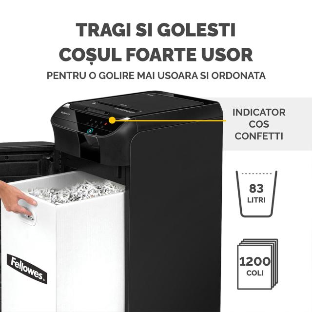 Distrugator de documente, Fellowes Automax 550C, 550 coli