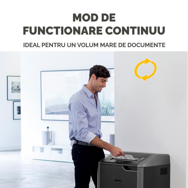 Distrugator de documente, Fellowes 425CI, cross-cut
