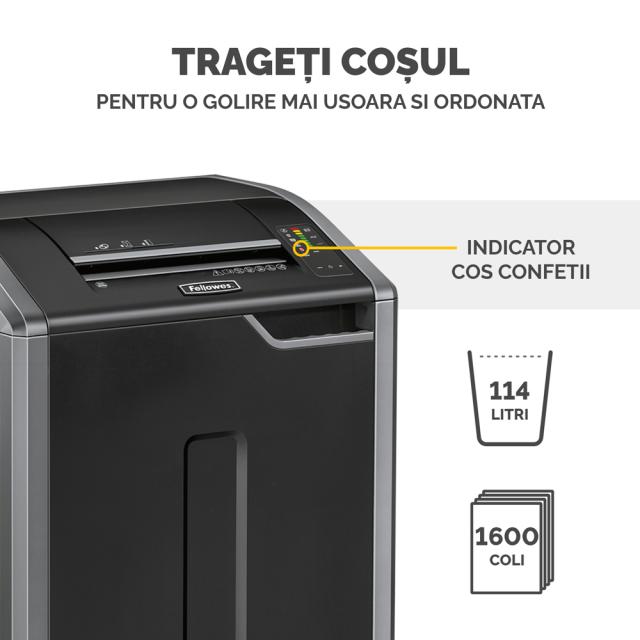 Distrugator de documente, Fellowes 425CI, cross-cut