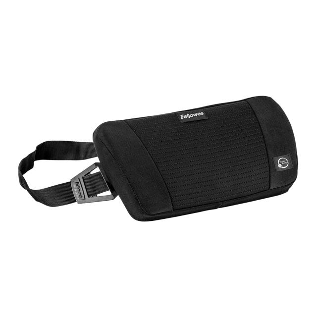 Suport ergonomic pentru spate, Fellowes, Plush Touch, negru