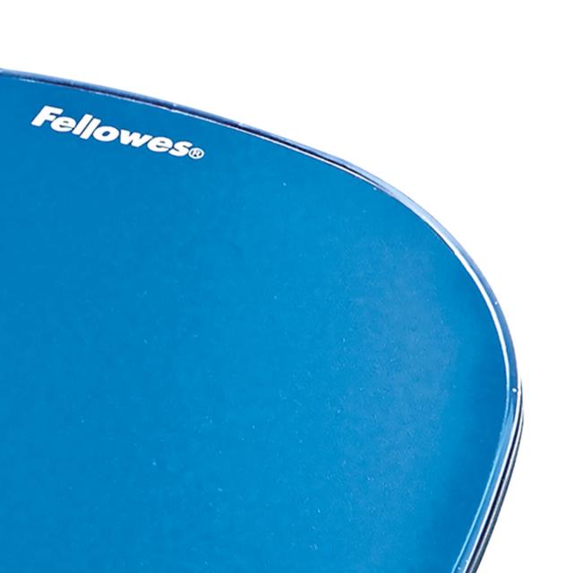Mouse pad ergonomic cu gel Fellowes Crystal, albastru