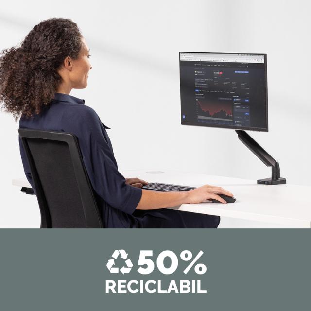 Brat pentru monitor Fellowes Platinum, simplu, negru